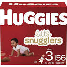 Little Snugglers Baby Diapers, Size 3, 156 Count Huggies