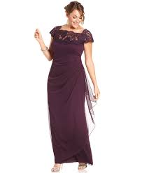 Xscape Plus Size Dress Cap Sleeve Lace Gown Plus Size