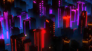 Neon City Buildings 4k, HD Artist, 4k ...