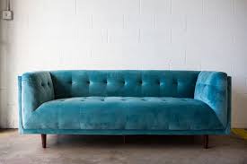oceane blue velvet tufted sofa los