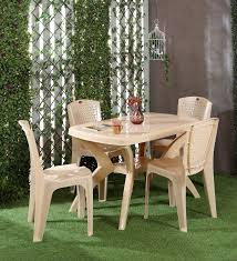 outdoor plastic table and chair set