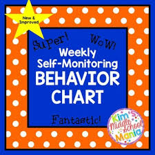 Weekly Self Monitoring Behavior Chart