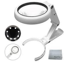 Magnifying Glass With 8 Led Lights Handsfree Magnifier 5x 11x Dual Magnification Lens Gentle Bright Light Settings Ideal For Reading Books Jewlery Coins Craft Hobbies Walmart Com Walmart Com