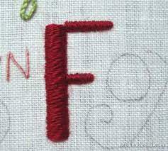 hand embroidery lettering text 7 in