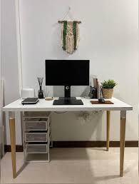 basic ikea table desk work from