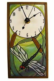 Rectangular Wall Clock Dragonflies