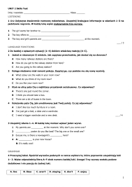 Repetytorium ósmoklasisty 7 Unt 2 Test worksheet