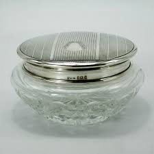 Silver Top Dressing Table Jar With