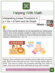 Interpreting Linear Functions In A Form