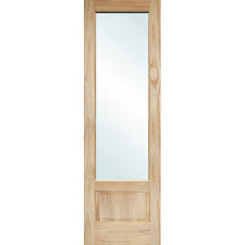 Clear Glass Pine Interior Wood Door