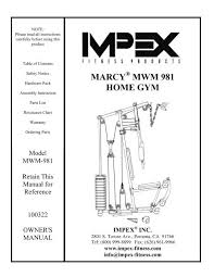 marcy mwm 981 home gym impex fitness