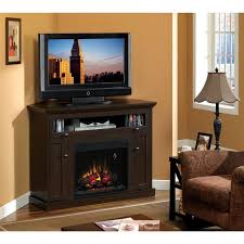 espresso tv stand with fireplace