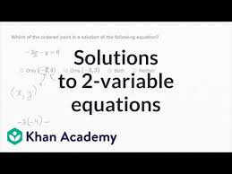 Checking Ordered Pair Solutions To