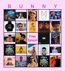 bad bunny bingo card