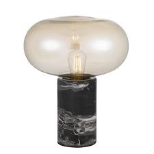 Maximo Table Lamp In Black Marble With