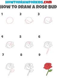 how to draw a rosebud easy drawing