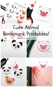 Cute Animal Printables Make Your Own Bookmark Cute