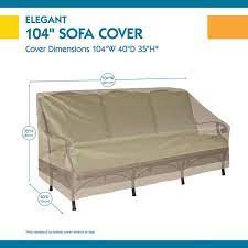 Duck Covers Elegant Patio Sofa Cover Brown