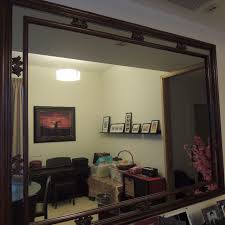 Large Wood Framed Mirror Furniture