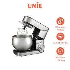 Máy nhồi bột kiêm đánh trứng đa năng UNIE EM2 1000W dung tích 5L hàng chính  hãng - Máy làm mì sợi Thương hiệu unie