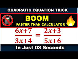 Vedic Maths Tricks For Equation Solving