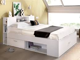Descarte tête de lit classique blanc l 160 cm. Lits Avec Rangement Pratiques Et A Petit Prix Meubles Fr