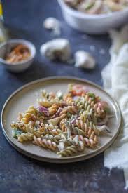 tricolor pasta salad recipe thisthatmore