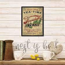 Tea Time Advertisement Farmhouse Decor
