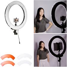 Neewer Camera Photo Video 18 Dimmable Led Ring Light With Color Filters Clip Ebay