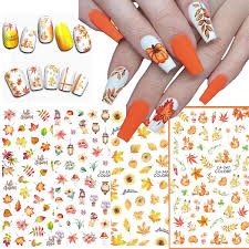 fall nail stickers for nail art maple
