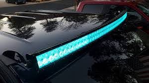 Auxbeam 52 Color Changing Rgb Combo Curved Led Light Bar 300w 5d Pro Hellfire Offroad Lighting