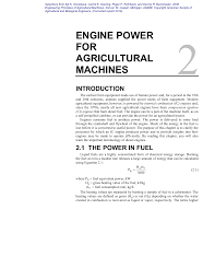 Engine Power For Agricultural Machines Manualzz Com