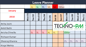 When an employee writes a leave application, the authorities refer to this spreadsheet. Leave Planner Team Leave Plan Calendar Template Project Management Templates