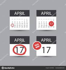 Tax Day Reminder Concept Calendar Design Template Usa Tax