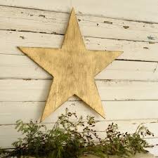 Large Wooden Star 30 Inch Outdoor Decor