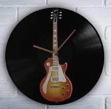 Electric Guitar Painted Vinyl Record
