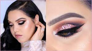 glitter cut crease prom makeup