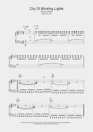 Here is a new song in my piano sheet music archive. City Of Blinding Lights Piano Sheet Music