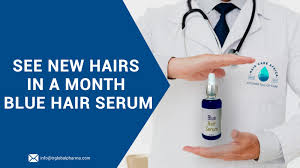 Silica in horsetail promotes slowing of hair loss and growth of new hair follicles. Blue Hair Serum Tr Global Pharma