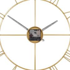 Cosmoliving By Cosmopolitan Glam Metal Wall Clock Gold