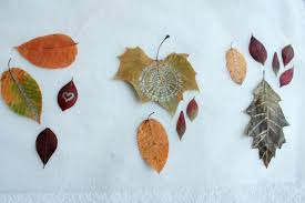 Autumn Leaf Bunting With Leaves Wax Paper