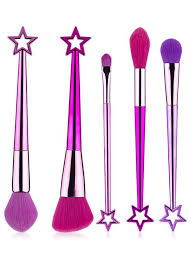 star decoration makeup brushes set in