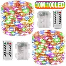 battery operated led string lights 10m
