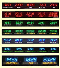 Time Zone Clocks Multiple Time Zone