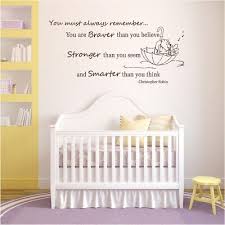 Pooh Wall Decal Quotes Nursery Braver