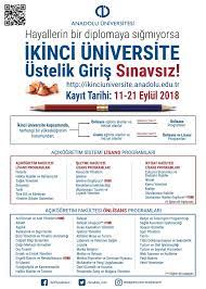 Anadolu Üniversitesi Açıköğretim Sistemi -  http://ikinciuniversite.anadolu.edu.tr/ | Fac