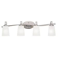 Kichler Oxby 4 Light Nickel Modern Contemporary Vanity Light In The Vanity Lights Department At Lowes Com