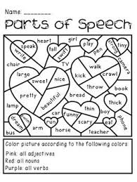 For this parts of speech coloring activity students will get two pages. Parts Pf Speech Coloring Pages Learny Kids