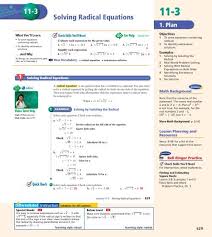 11 3 Solving Radical Equations