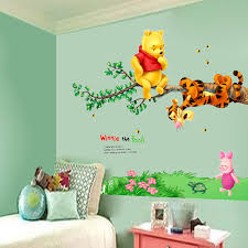 Animal Cartoon Winnie Pooh Tree Wall